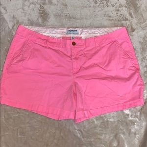 Old navy plus neon pink shorts